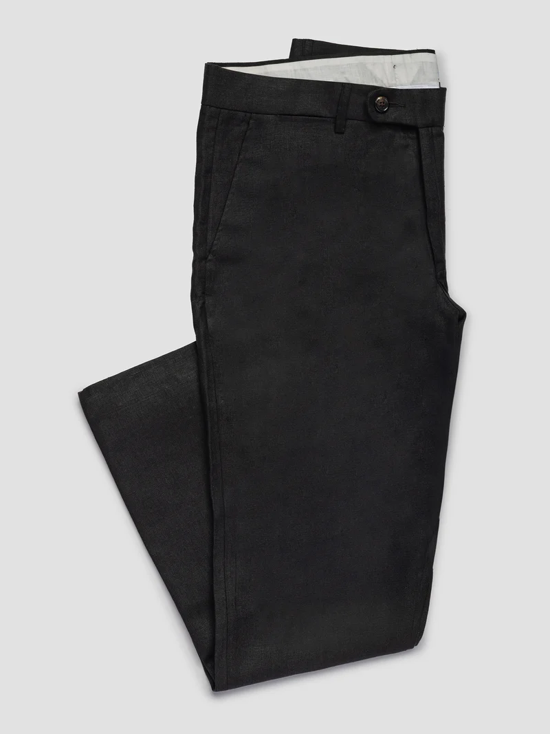 BLACK LINEN TROUSER