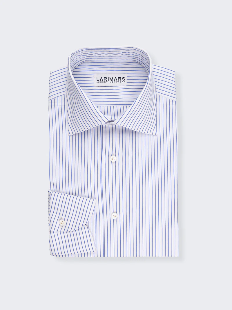 MEDIUM BLUE PENCIL STRIPE | EASY IRON