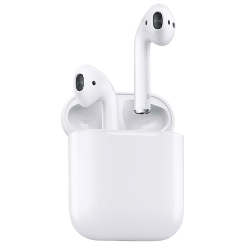 Open Box - AirPods In-Ear Bluetooth Headphones with Mic (MMEF2C/A) - White