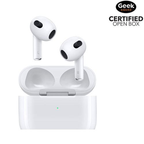 Open Box - AirPods (3rd generation) In-Ear Headphones with Lightning Charging Case - White