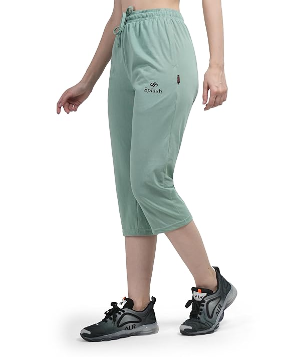 Women's Cotton Rich 3/4th Capri Pants