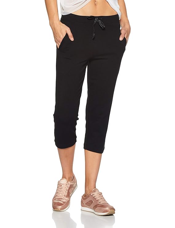 Women Lounge Capris - Cotton Spandex - Smart Tech+, Easy Stain Release, Moisture Wicking, Ultra Soft