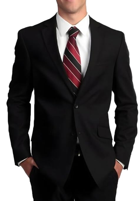 Nice Black Blazer for Men Black Coat for Men Stylish Single Breasted Formal Regular Slim Fit Casual Full Sleeves Solid Latest Suit Coat for Wedding Party Office Wear