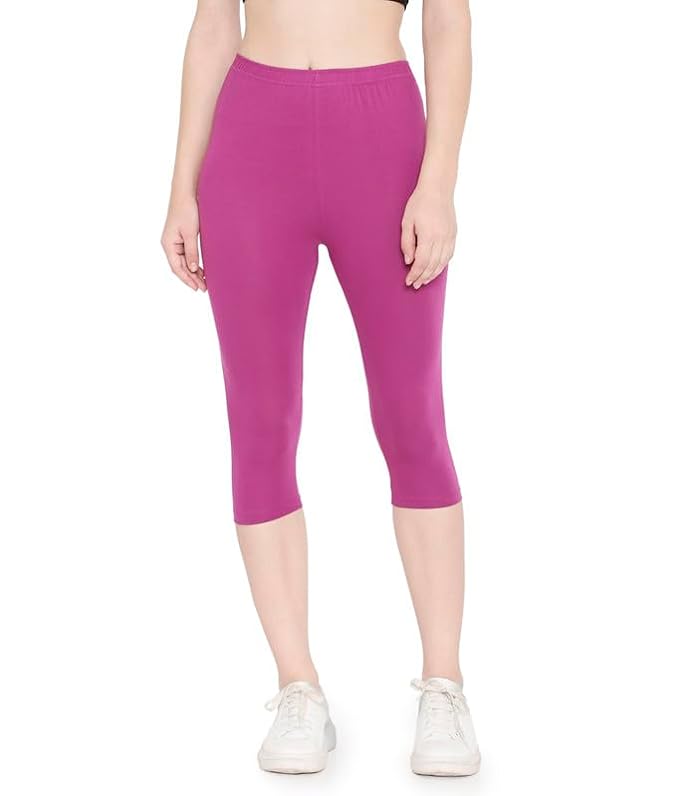 Women's Essential Cotton Capri - Free Size | Snug Fit & Bio Washed