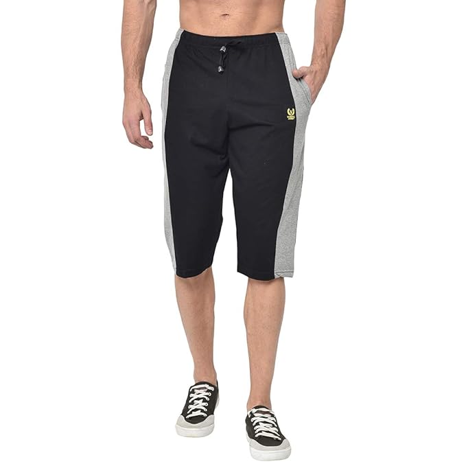 Cotton Blended Regular Fit 3/4th Capri for Men