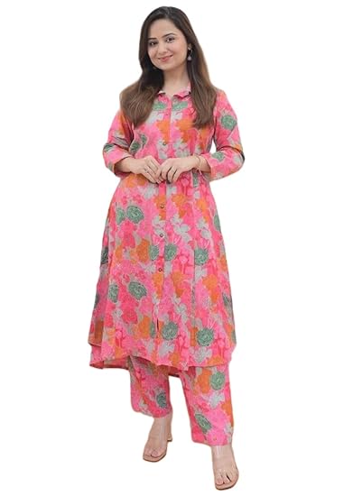 Womens A-Line Rayon Regular Fit Co-Ord Set