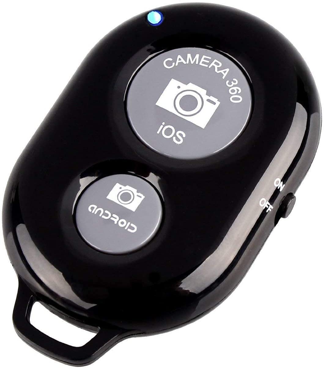 Shutter Remote Control with Bluetooth Wireless Technology - Create Amazing Photos and Videos Hands-Free - Works with Most Smartphones and Tablets (iOS and Android) (Black)