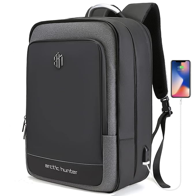 Backpack 41L Office Travel Laptop Backpack Original with 17-inch Laptop Pocket 3 in 1 Expandable and Convertible Laptop Bag with USB Port Water-resistant Multiple Compartments Overnight Backpack for Men and Women