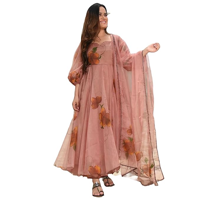Georgette Digital Printed Kurta with Dupatta Set
