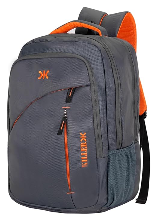 38L Large Laptop Backpack With 3 Compartments Polyester Trendy Waterproof Travel Backpack