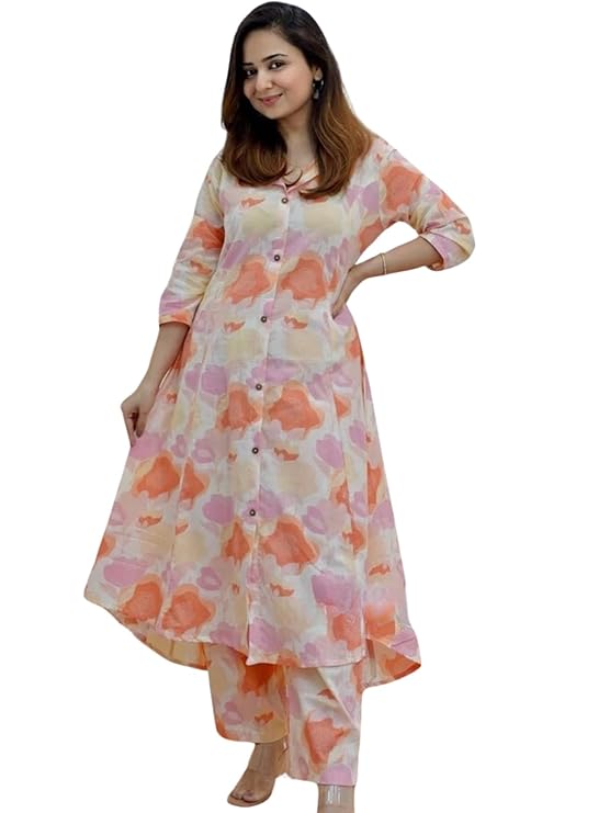 Womens A-Line Rayon Regular Fit Co-Ord Set