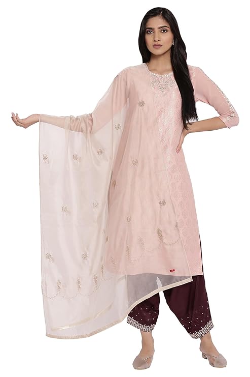 Woman Women's Solid Polyester Dupatta (21AUW81200-216073_Cameo Beige_Free Size)