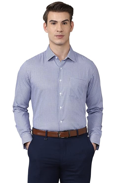 Men's Cotton Chequered Fashion Slim Fit Formal Shirt