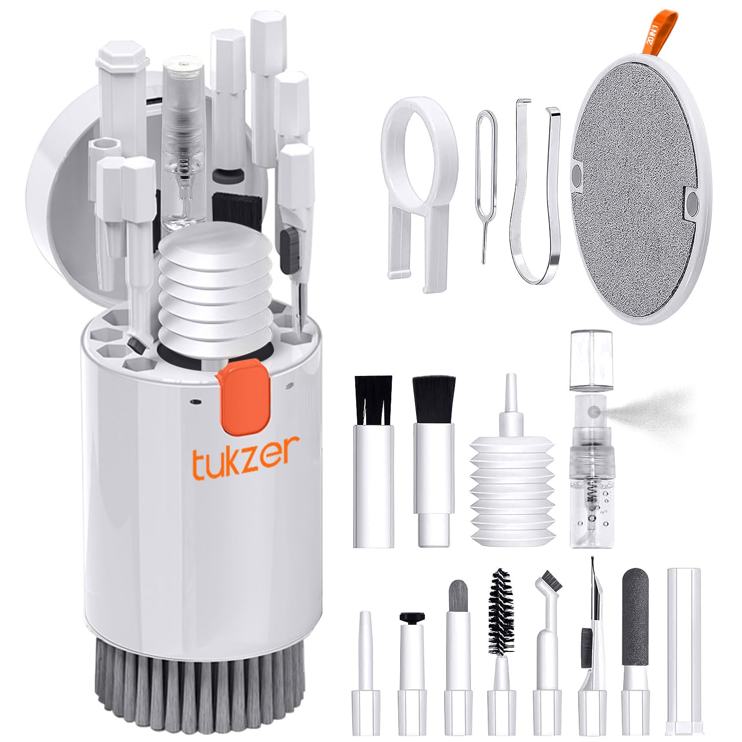 Laptop Screen Keyboard Cleaner Kit, 20-in-1 Electronic Gadget Cleaning Tool, 2.5ml Mist Spray, Pen Brush, Air Blower| for MacBook, iPad iPhone Smartphone Tablet, PC Computer, DSLR Camera Lens
