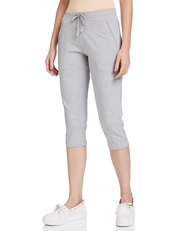 Women Lounge Capris - Cotton Spandex - Smart Tech+, Easy Stain Release, Moisture Wicking, Ultra Soft