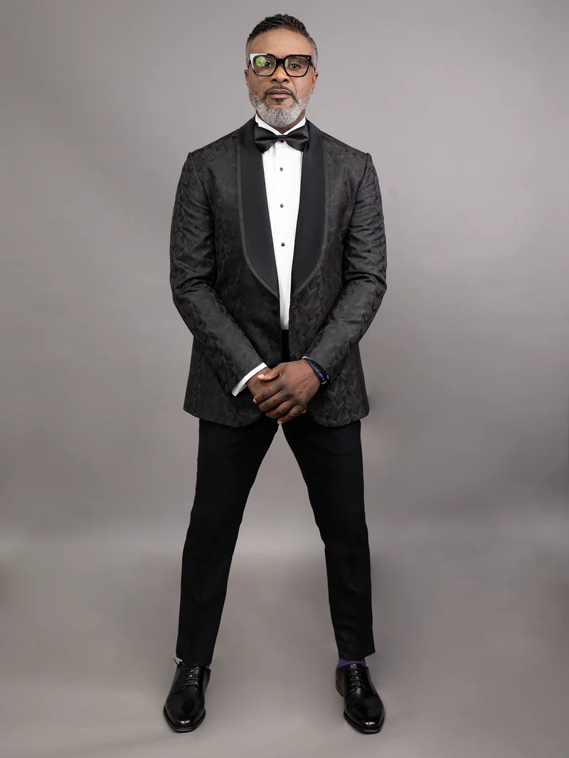 SHAWL LAPEL BLACK JACQUARD | DINNER JACKET