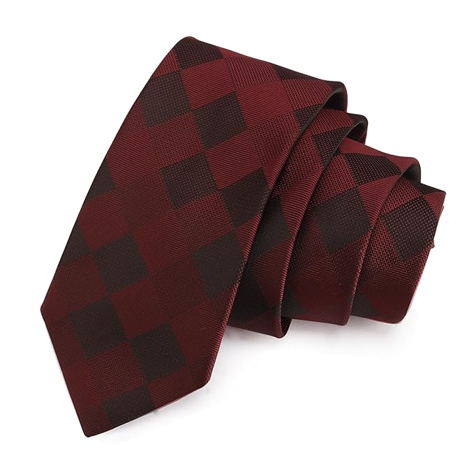 Nobby Men's Maroon & Black Color Necktie