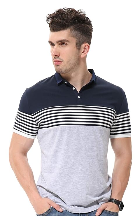 Branded Mens Half Sleeve Cotton Striped Polo T-Shirt for Mens || Polo Tshirt for Men || Branded Tshirt for Men